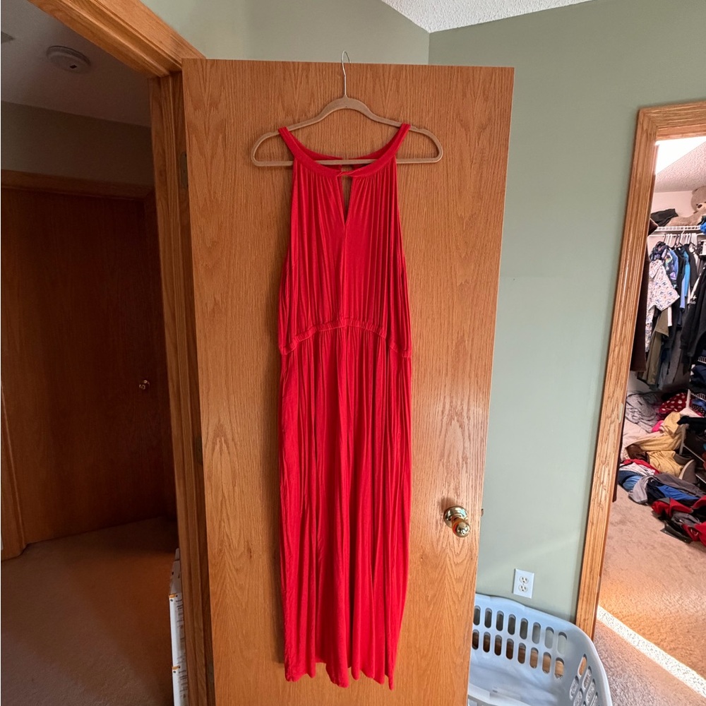 Lane Bryant Vibrant Red Maxi Dress